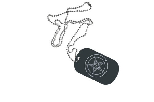 Dog tag fahne flagge baphomet - tag,
