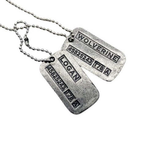 Men wolverine dog tag - x,