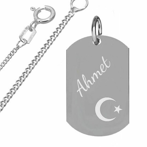 Collana dog tag con - collana,