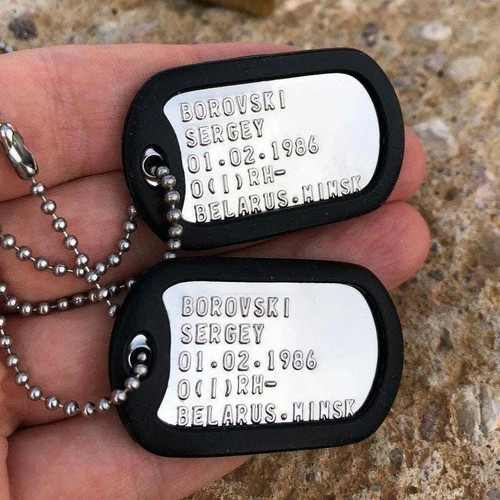 Set targhetta cane - , militare