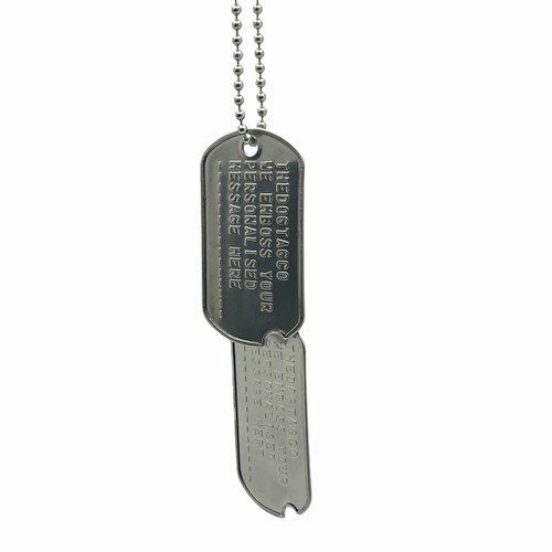 Coppia targhette cane militare