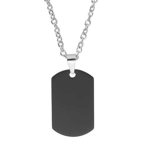 Collana con ciondolo - , targhetta