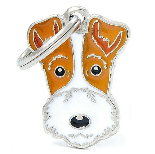 Targhetta cane fox terrier - targhetta, id