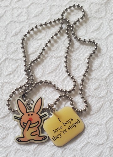 Collana happy bunny dog tag - dog,