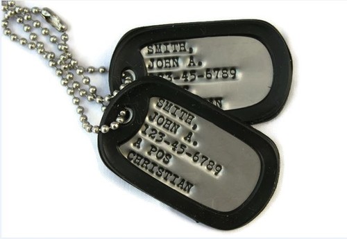 Targhette cane militare - , in