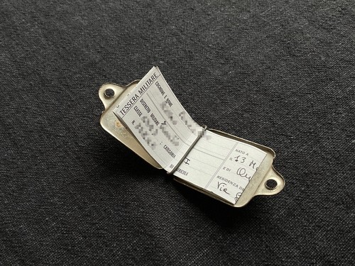 Piastrino italiano ww1 dog tag - piastrino,